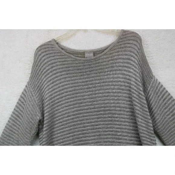 Chico's Women's Fringed Pullover Sweater-Size 2(Large-12)-Textured and Soft - Picture 2 of 8